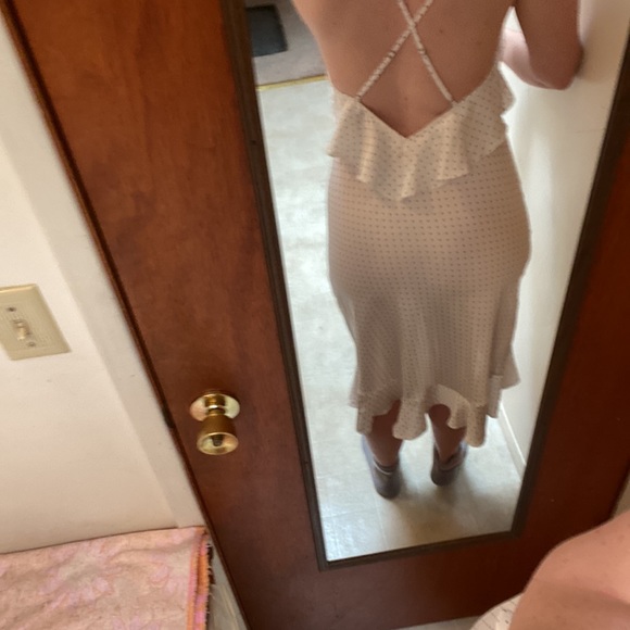 👽[ VS ] Low Back Ruffle Full Length Slip Dress - Picture 10 of 14